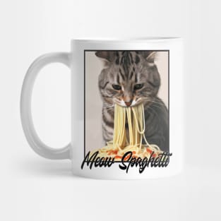 Cat Eating Spaghetti Mug